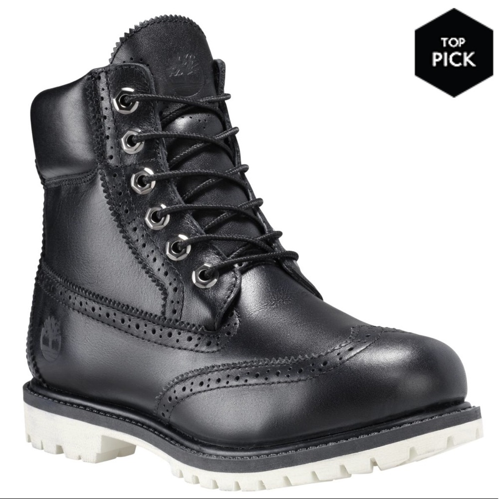 NEW TIMBERLAND WOMEN'S 6-INCH PREM BROGUE WP BOOTS - Picture 6 of 8